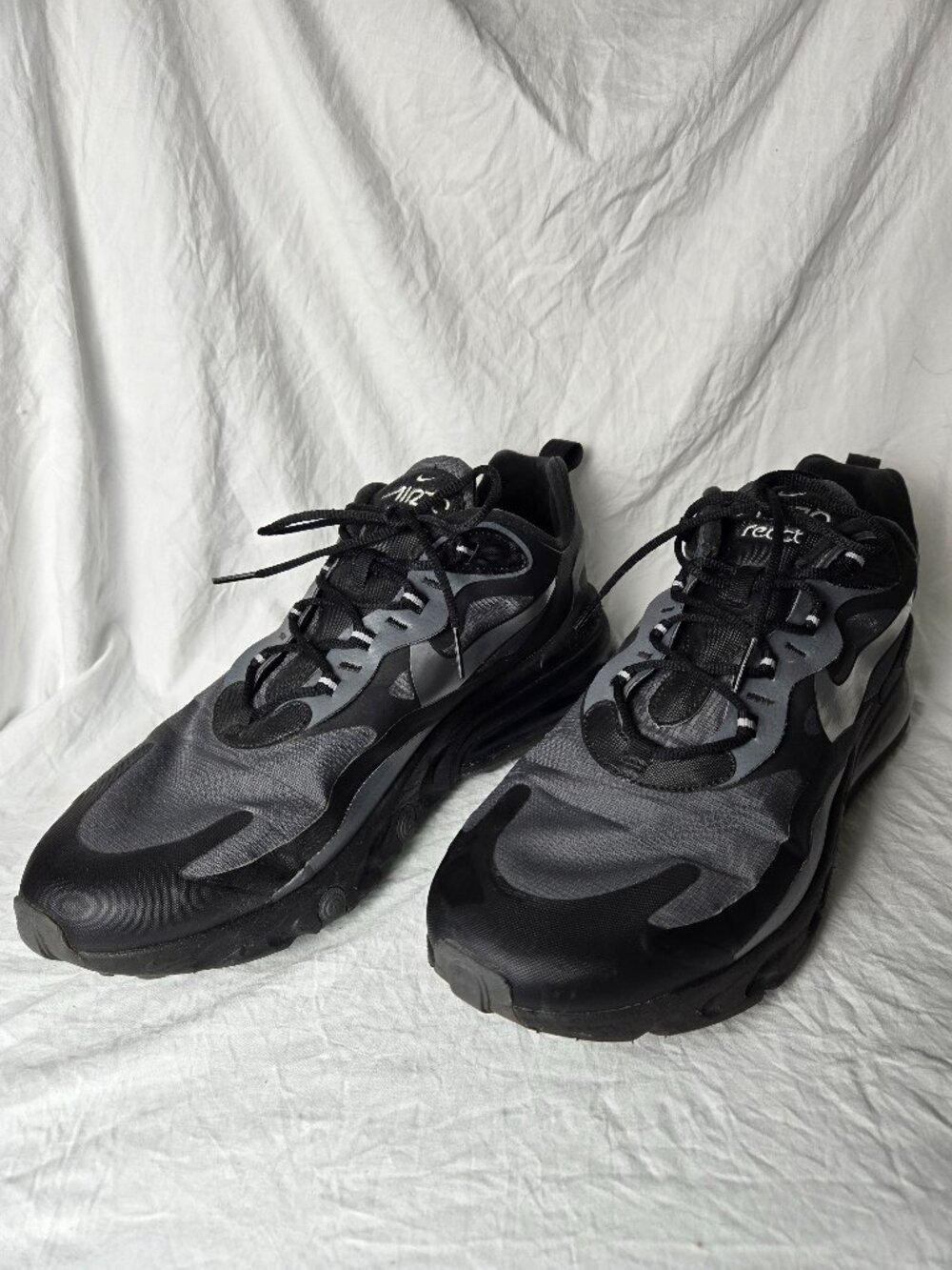Nike Air Max 270 React Black Grey Men's Size 13 - Picture 1 of 6